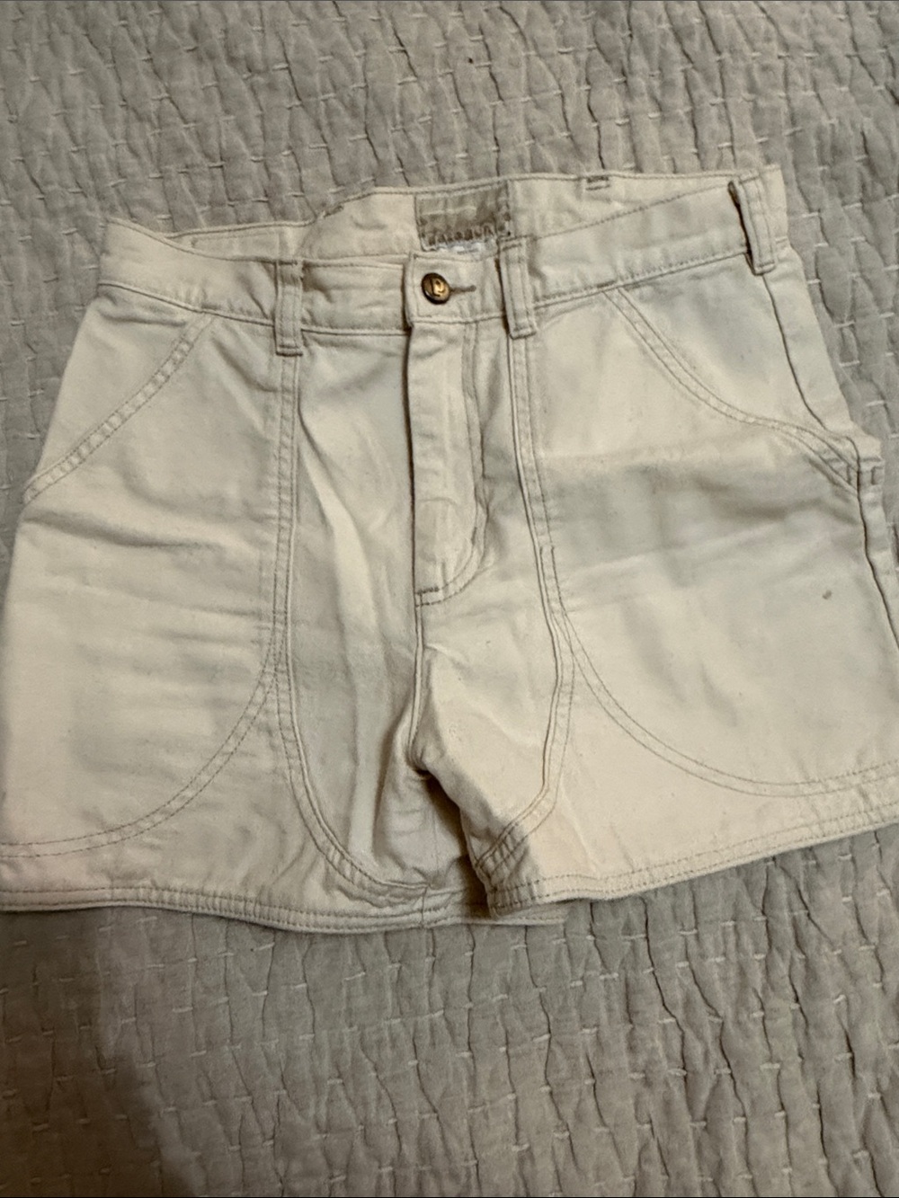 Patagonia Cream High-Rise Utility Jean Shorts